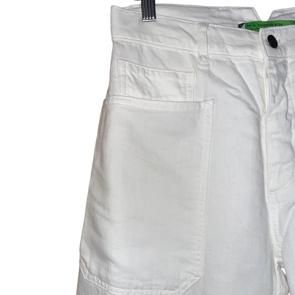 NWT Sandrine Rose x Free People Wide Cargo Pant in White - Picture 7 of 12